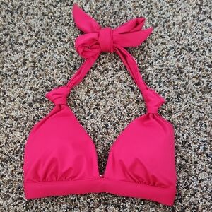Victoria's Secret Swim Bikini Top- Vibrant Pink, Size Medium